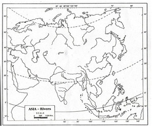 Asia River Map Outline Flipkart.com | Craftwaft River Map Of Asia Blank A4 67 Gsm Project Paper -  Project Paper