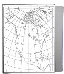Flipkart.com | CRAFTWAFT PHYSICAL MAP OF NORTH AMERICA BLANK A4 67 gsm ...