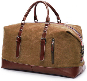 canvas leather weekender