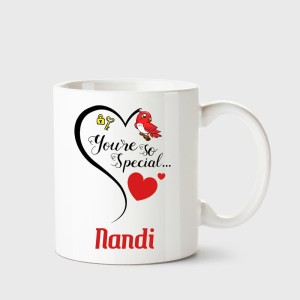 CHANAKYA You're so special Nandi White Coffee Name Ceramic Ceramic Coffee  Mug Price in India - Buy CHANAKYA You're so special Nandi White Coffee Name  Ceramic Ceramic Coffee Mug online at 