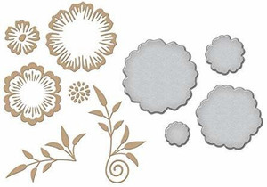 Spellbinders Glp Flowers By Becca Feeken Glimmer Hot Foil Plate Metal Glp Flowers By