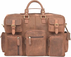 LEADERACHI 100% Genuine Hunter Leather Laptop Briefcase Bag 