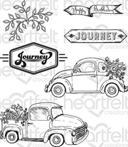 Heartfelt Creations Simply Classic Cling Rubber Stamp Set 2.75 to 4