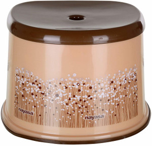 NAYASA Bathroom Stool (Glossy, Brown Funk Stool) Stool Price in India ...