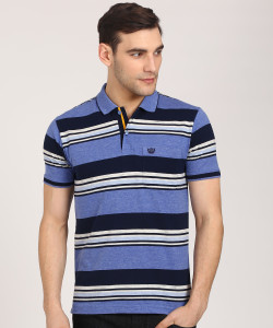 DUKE Striped Men Polo Neck Multicolor T 