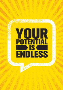 Your Potential Is Endless Sticker Poster Motivational Poster your-potential-is-endless-sticker-poster-motivational-poster