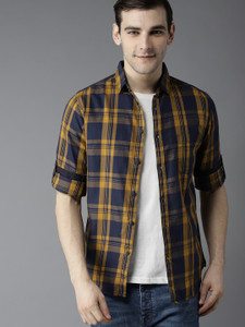 Yellow blue check shirt Clearance