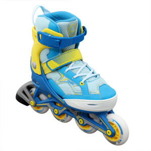 Rollers fitness enfant Oxelo FIT3 JR noir et orange - Sport & Plein air