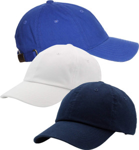 Navy Blue Cotton Baseball Cap for Men 