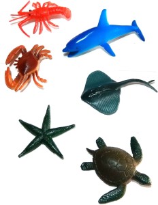 8Pcs/Set New listing Cute Marine Animals Buck Column Captain Toy Doll Kids Gifts