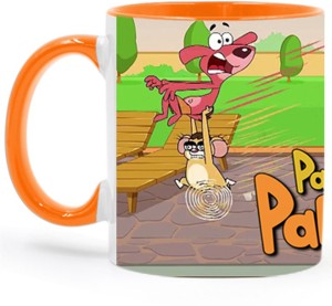 Ashvah Pakdam Pakdai Cartoon -2044-Orange Ceramic Coffee Mug Price in India  - Buy Ashvah Pakdam Pakdai Cartoon -2044-Orange Ceramic Coffee Mug online  at 