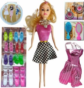 Gazechimp Set de 5pcs Mode Bijoux Accessoire Décor pour Poupées Barbie Dolls 