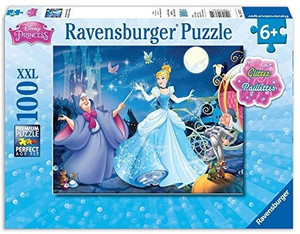 RAVENSBURGER Disney Princess Adorable Cinderella 100 Piece Glitter ...