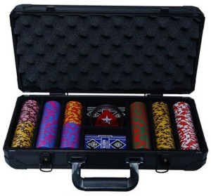 Casinokart Golden Burst 40mm Clay Poker Chips Without Denomination 300 pcs 