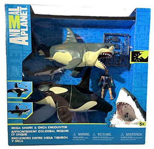 Animal planet mega shark and orca shop encounter playset