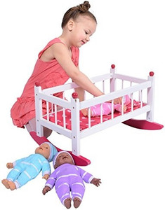 Rocking doll hot sale bed