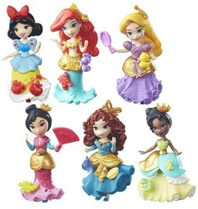 DISNEY Set of 6 Princess Little Kingdom Classic Dolls Ariel Snow White ...