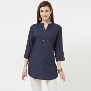 Peachmode Women Solid Straight Kurta 