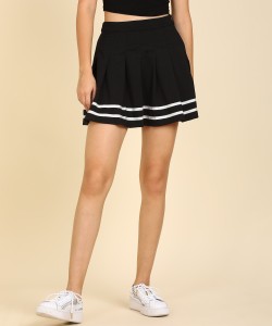 Converse Solid Women Pleated Black Skirt - Buy Converse Solid Women Pleated Black  Skirt Online at Best Prices in India 