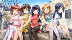 Athah Anime Oreimo Ruri Gokō Kirino Kousaka Ayase Aragaki Manami Tamura  Kanako Kurusu Long Hair Girl Short Hair Brown Eyes Blonde Aqua Eyes Blue  Eyes Blue Hair Red Hair 13*19 inches Wall