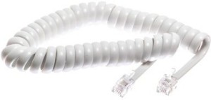 Bistras 100 Feet White Telephone Extension Cord Cable Line Wire 