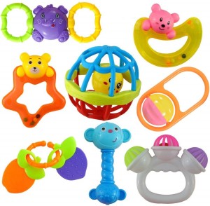 Teether Value Combo Set Curious Explorers Teether Book & Teether-Pillar Chillable Teether Rattle 