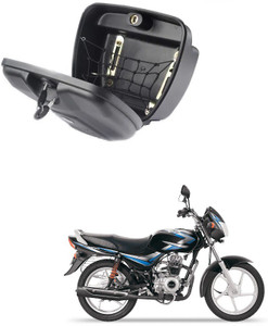 Biking Hub Luggage Box Black Plastic Motorbike Saddlebag Price in