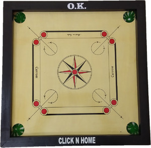 CLICK N HOME Carrom Board 21x21 inches High Quality Wooden 53.34 cm ...