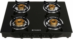 faber gas stove 4 burner glass cooktop