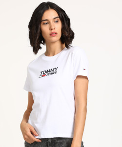 TOMMY HILFIGER Solid Women Round Neck