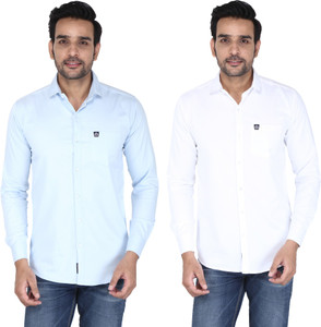 blueberry Men Solid Casual Light Blue 