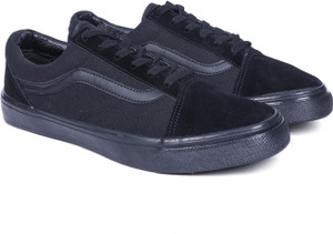triple black vans mens