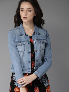 Sleeve Washed Women Jacket 