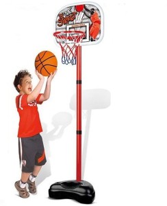 Pevor Portable Basketball Stands Height Adjustable with Basketball for Children Basketball Hoop Stand Set Sports Toy Game Indoor Outdoor for Toddler Kids 