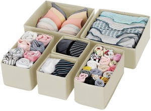Bedroom Bra Underwear Wardrobe Storage Organiser Fabric Collapsible Organizers For Makeup Socks Foldable Storage Boxes To Tidy Drawers STASH SOLUTIONS Drawer Organisers Dresser Dividers 