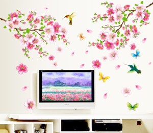 Tree Bird Flower Kids Window Wall Stickers/Wall decal-Small size 115*140 cm 