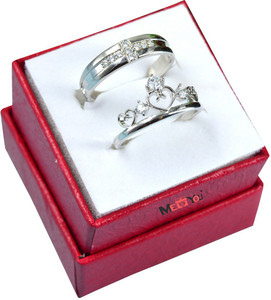 Flipkart Couple Rings Under 300 Urbana Rhodium Plated Couple Ring
