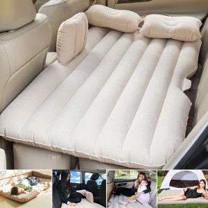 Onirii Upgraded Back Seat Inflatable Portable Car Camping Floor Travel Mattress Air Bed Cushion with Back Support Fits Universal Car SUV with 2 Air Pillows,2 Air Foot Piers,1 Travel Neck Pillow 