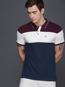 Men's Rougen Embossed Dark Blue T-Shirt