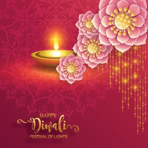 happy diwali with lotus flowers Paper Print - Religious posters in India -  Buy art, film, design, movie, music, nature and educational paintings/ wallpapers at 