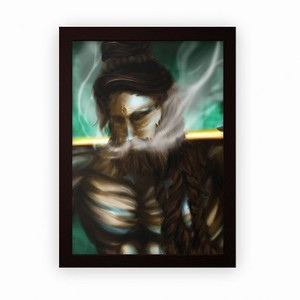 Furious Shiva Chillum Art Framed Poster For Wall Hanging Or Desk Matte Laminated 24x18cm Dark Brown Small Paper Print Art Paintings Posters In India Buy Art Film Design Movie