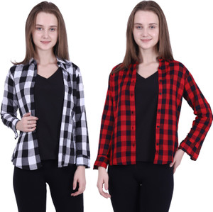 Red black shirt for girl