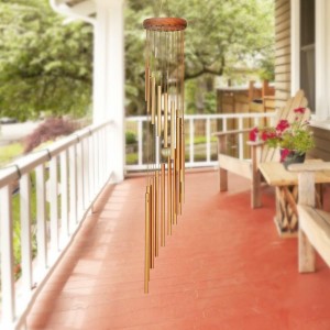 for Outdoor Garden 32 Elegant Metal Design Pixpri Wind Chimes Musical Tones Rose- Gold,Similar but not Exactly The Same Tone of The Forest Green 