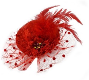 adbeni Red Beautiful Cap Hat With Flower Feather Hair Clip For Girl Pack of  1 Hair Clip Price in India - Buy adbeni Red Beautiful Cap Hat With Flower  Feather Hair Clip