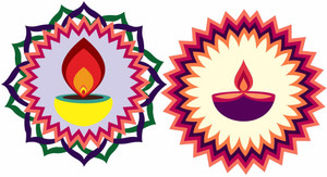 Devil designs 30 cm Diwali Special - Rangoli Sticker Size- 30 cm x 30 ...