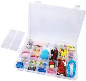 18 Dividers Detachable Jewelry Box Organizer Case for Pills Beads Crafts