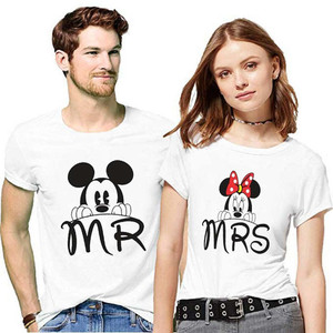 Buy Fitex Printed Couple Round Neck 