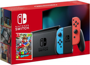 Nintendo Switch NINTENDO SWITCH HAD-S-KA 32-switch-with-neon-red-and-