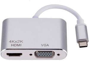 Blanc Adaptateur Multiport Numérique USB C AV pour Ordinateurs Portables et Téléphones Intelligents USB-C avec Mode Alt DP JYDMIX Adaptateur USB C vers HDMI VGA 4K UHD Convertisseur . 