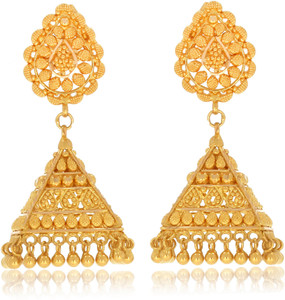 Yellow Gold 22kt Jhumki Earring 